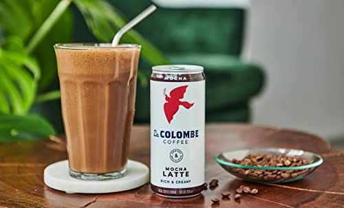 La Colombe Mocha Draft Latte - Cold-Pressed Espresso and Frothed Milk + Dark Chocolate - Made With Real Ingredients - Grab And Go Coffee, 9 Fl Oz (Pack of 4)