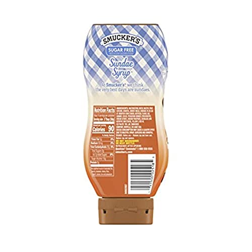 Smucker's Sundae Syrup Sugar Free Caramel, 19.25 OZ Pack of 2