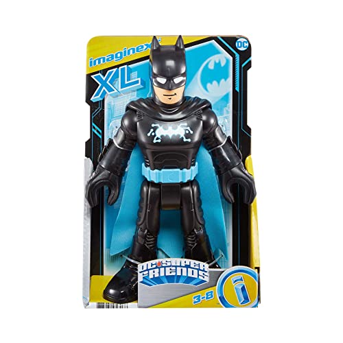 Fisher-Price Imaginext DC Super Friends Batman XL – Bat Tech Blue, 10-inch poseable figure for preschool kids ages 3 to 8 years