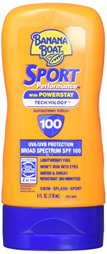 Banana Boat Sport Performance Sunscreen Lotion SPF 100, 4-ounce Bottles