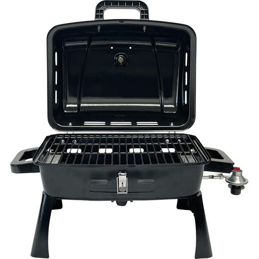 Portable Table Burner Camping Gas Grill with Interchangeable Griddle Plate, 10,000 BTU