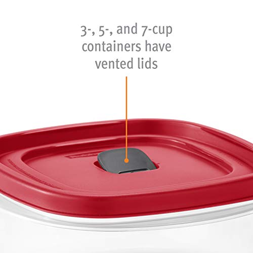 Rubbermaid 2030328 Easy Find Vented Lid Food Storage Container, 3-Cup (4)