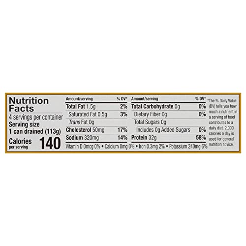 Bumble Bee Prime Solid White Albacore Tuna in Water,Premium Wild Caught Tuna - 31g Protein per Serving - Non-GMO Project Verified, Gluten Free, Kosher, 5 Ounce (Pack of 4)