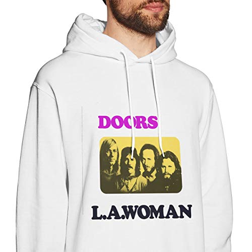 Matter Mens The Doors L.A. Woman Younth Funny White XL Long Sleeve Pullover Hoodie Sweatshirt