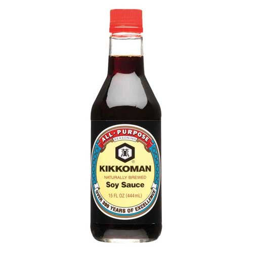 Kikkoman Naturally Brewed Soy Sauce 15 oz (Pack of 12)