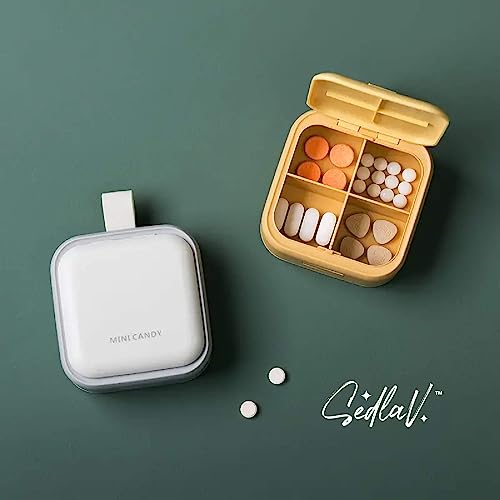 SEDLAV High-Quality Transparent Plastic Travel Vitamin Small Pill Box – Daily Pill Box Organizer and Travel Medicine Case - Ideal for Candies, Jewelry