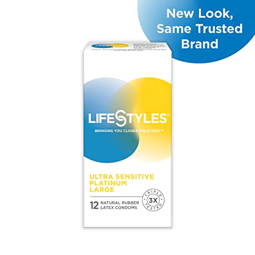 Lifestyles Ultra Sensitive Platinum Large Latex Condom