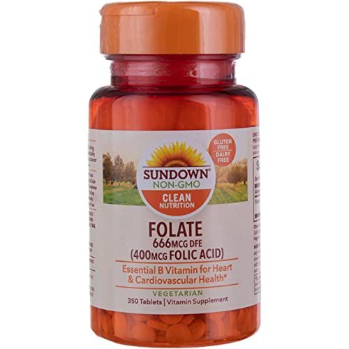 Sundown Naturals Folic Acid 400mcg - 350 Tablets (2 Pack)
