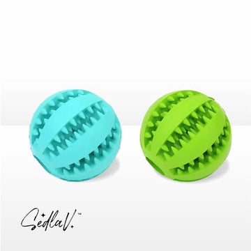 SEDLAV Dog Ball Toy - Natural Rubber Chew Toy for Dogs with Mint Flavor - Durable Portable Teeth Care Enhancer to Improve IQ - Mint Flavored Dog Ball for Healthy Entertainment