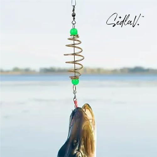 SEDLAV Stainless Steel Bait Traps Fishing Equipment - Durable Carp Feeder with Mesh Bait Storage & Waist Drum Design- Ideal for Catching EEL, Crab, Lobster, Minnow, Shrimp, Crayfish