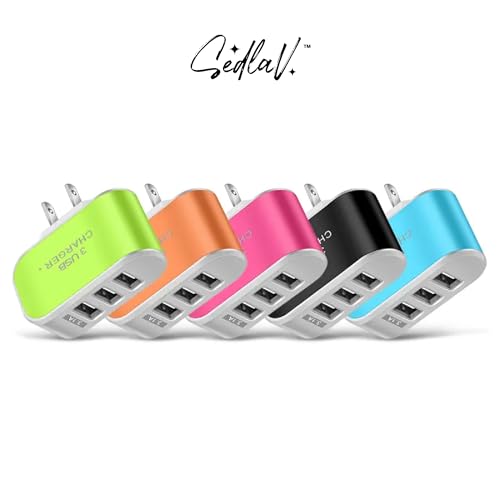 SEDLAV 3-Port USB Data Cable Head with LED Luminous Indicator & Built-in Safety Features - Portable Charger & USB Hub Compatible with Alexa Devices, E-Books, Mobile Power Supplies & Tablets