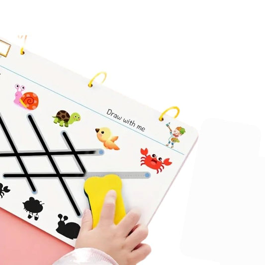 SEDLAV Magic Writing Marvels: Large Reusable Handwriting Workbooks for Kids with Grooves Template Design and Interactive Practice, Perfect for Preschool Handwriting Development