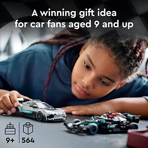 Lego Speed Champions Mercedes-AMG F1 W12E 76909 Performance & Project One Toy Car Set,Mercedes Model Car Building Kit, Collectible Race Car Toy, Great Car Gift for Kids and Teens,Multicolor, Pack of 1