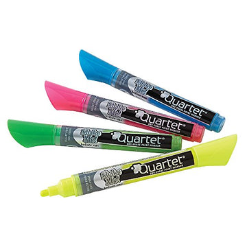 Quartet Dry Erase Markers, Glass Whiteboard Markers, Bullet Tip, White Board Dry Erase Pens for Teachers, Home School & Office Supplies, Assorted Neon Colors, 4 Pack (79551)