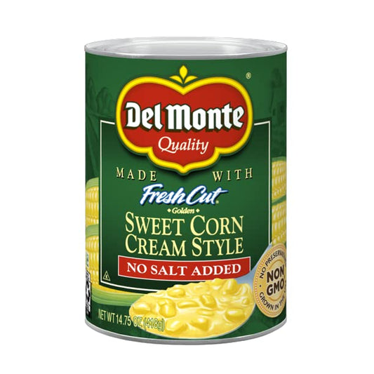 Del Monte Sweet Corn Cream Style - No Salt Added 14.75 oz. (Pack of 2)