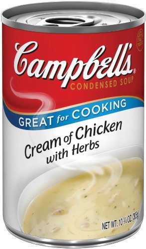 Campbell's Condensed Soup, Cream of Chicken with Herbs, 10.5 Ounce (Pack of 6)