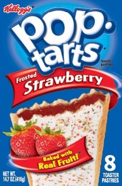 Kellogg's, Pop-Tarts, Frosted Strawberry Toaster Pastries, 8 Count, 14.7oz Box (Pack of 6)