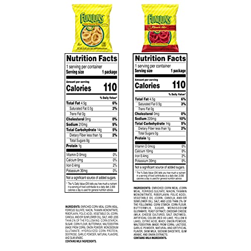 Funyuns Onion Flavored Rings, Variety Pack, 0.75 Ounce (Pack of 40)