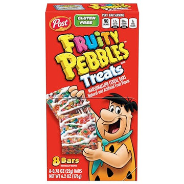 Post, Fruity Pebbles Treats, 6.2 Ounce, 8 Count