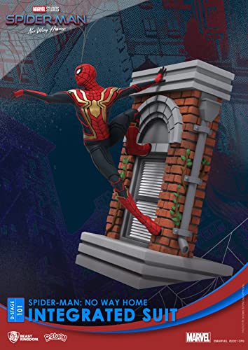 Beast Kingdom Spider-Man: No Way Home: Integrated Suit DS-101 D-Stage Diorama Statue,Multicolor