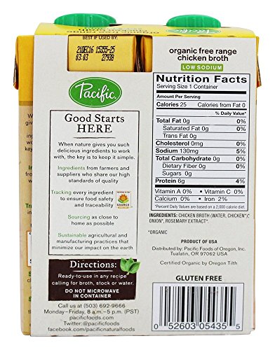 Pacific Foods Broth Chkn Ls Organic, 32 Ounce