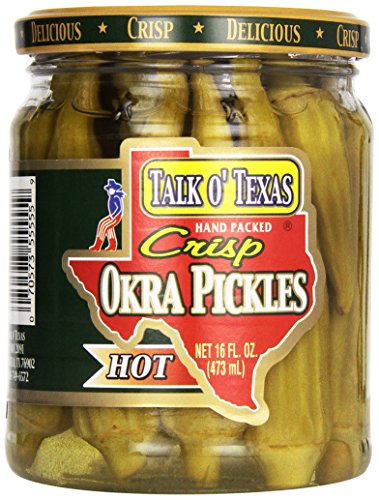 Talk O' Texas Okra Pickles, Hot, 16 oz