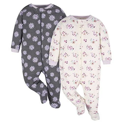 Gerber Baby Girls 2-Pack Sleep 'N Play Lavender 6-9 Months