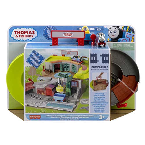 Thomas & Friends Sodor Take-Along Train Set With Diecast Push-Along Thomas Engine For Preschool Kids Ages 3+ Years