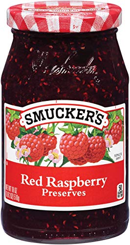 Smucker's, Preserves, 18oz Glass Jar (Pack of 2) (Choose Flavors Below) (Red Raspberry)