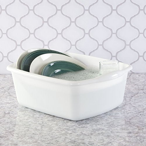 Sterilite 18-Quart Dish Pan, White, 12-Pack