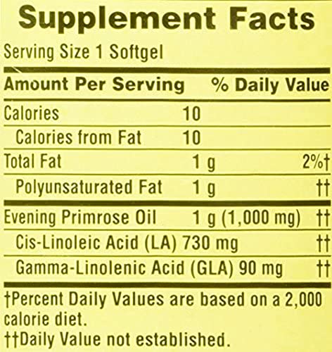 Spring Valley Women's Health Evening Primrose Oil Softgels, 1000mg, 75 Count