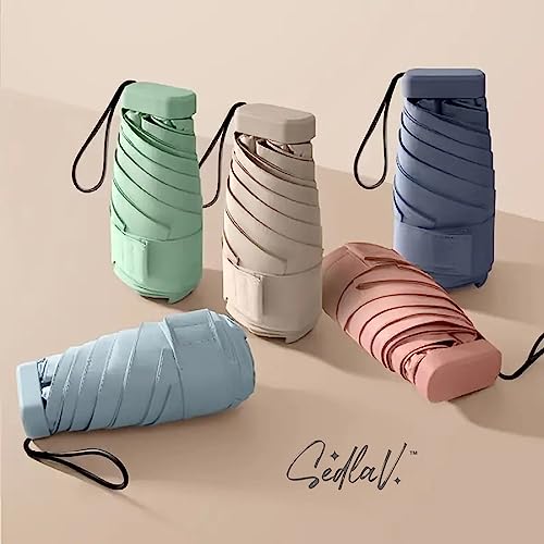 SEDLAV Multi-Color Folding Mini Pocket Travel Umbrella - Umbrellas for Rain Windproof, Unbreakable and Compact -, Girls, and Travelers