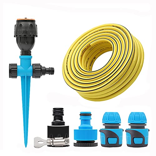Lawn Sprinkler System 360 Degree Automatic Rotary Lawn Sprinkler Garden Agriculture Greening Sprinkler System Irrigation 4 Point Tube (Inner Diameter 12mm) (Size : 20M)