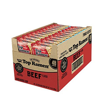 Nissin Top Ramen Noodles Beef Flavor (3 ounce, 48 count)