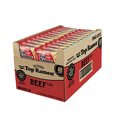 Nissin Top Ramen Noodles Beef Flavor (3 ounce, 48 count)