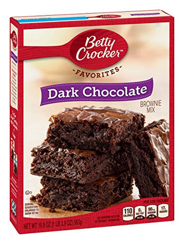 Betty Crocker Brownie Mix Dark Chocolate Family Size 19.9 oz Box