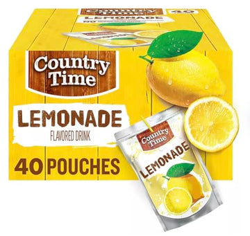 Country Time Lemonade, Fruit Juice Lemonade, Flavored Drink - 6 Fl Oz Pouches, (40 Count)