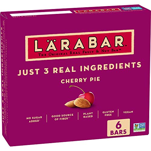 LÄRABAR Cherry Pie, Gluten Free Vegan Fruit & Nut Bars, 1.7 oz bars, 6 ct