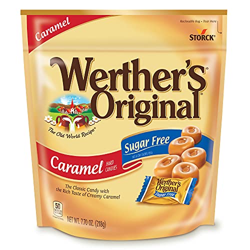 Werther's Original Hard Sugar Free Caramel Candy, 7.7 Oz Bag