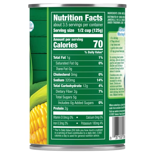 Libby's Whole Kernel Sweet Corn | Naturally Sweet Flavor | Golden Yellow | Just-Off-The-Cob Crispness | Seasoned with Sea Salt | Grown & Made in the USA | 15.25 oz cans (Pack of 12)