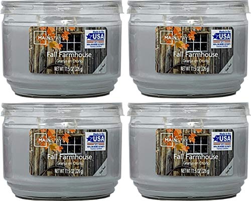 Mainstays 11.5oz Scented Candle, Fall Farmhouse 4-Pack