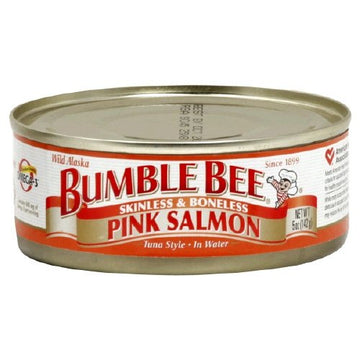 Bumble Wild Alaska Bee Pink Salmon Skinless and Boneless 5 Oz (Pack of 12)