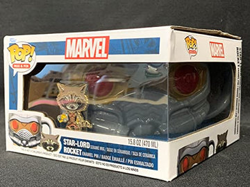 Funko Pop! Marvel Star-Lord Ceramic 16oz Mug & Rocket Pin Holiday 2022 Walmart