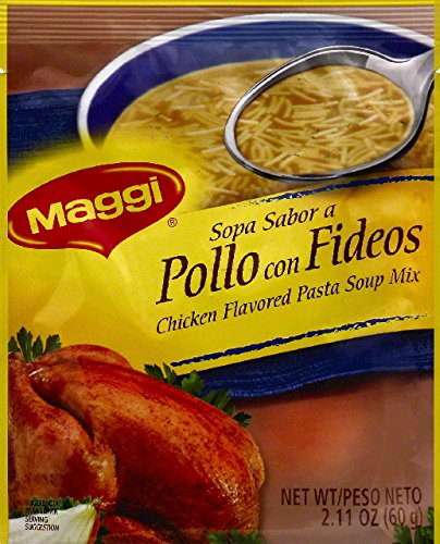 Maggi Chicken Flavored Pasta Soup Mix Pollo con Fideos, 2.11 Ounce (24 Pack)