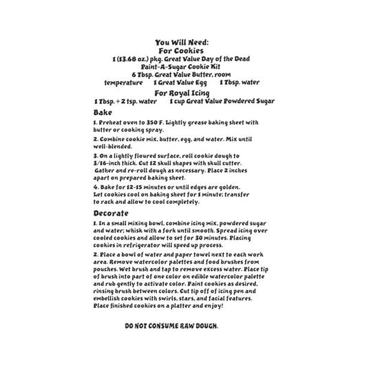 Great Value Day Of The Dead Paint-A-Sugar Halloween Cookie Kit
