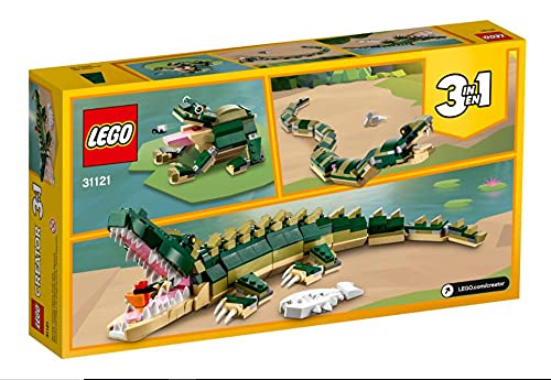 LEGO Creator 3in1 Crocodile 31121 Building Toy Featuring Wild Animal Toys, for ages 7+, (454 Pieces)