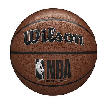 WILSON NBA Forge Series Indoor/Outdoor Basketball - Forge Pro, Brown, Size 7-29.5"