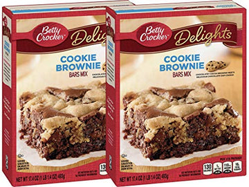 Betty Crocker Baking Delights Cookie Brownie Bars Mix 17.4 Oz (Pack of 2)