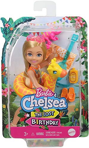 Barbie and Chelsea The Lost Birthday Playset with Chelsea Doll (Blonde, 6-in), Jungle Pet, Floatie and Accessories, Gift for 3 to 7 Year Olds