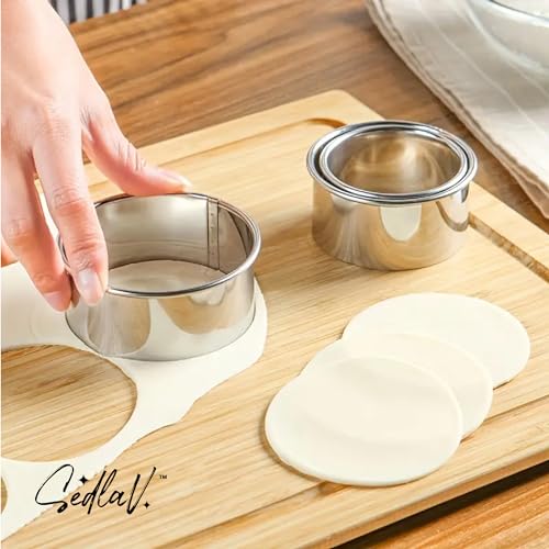 SEDLAV Stainless Steel Dumpling Wrapper Pastry Making Dough Cutter Kitchen Cooking Utensils